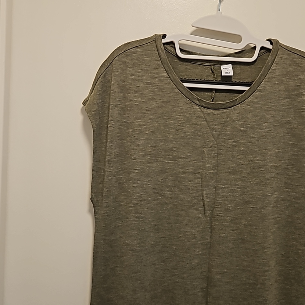 Heather Green Crew Neck T-shirt Midi - Picture 3 of 6